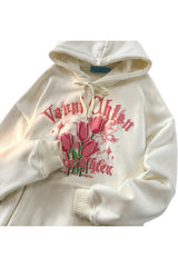 Fall Tulip Print Hoodie