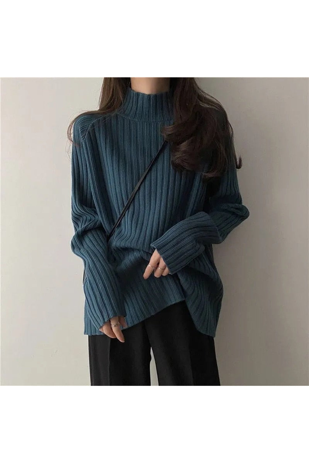 Fall Turtleneck Solid Office Sweater