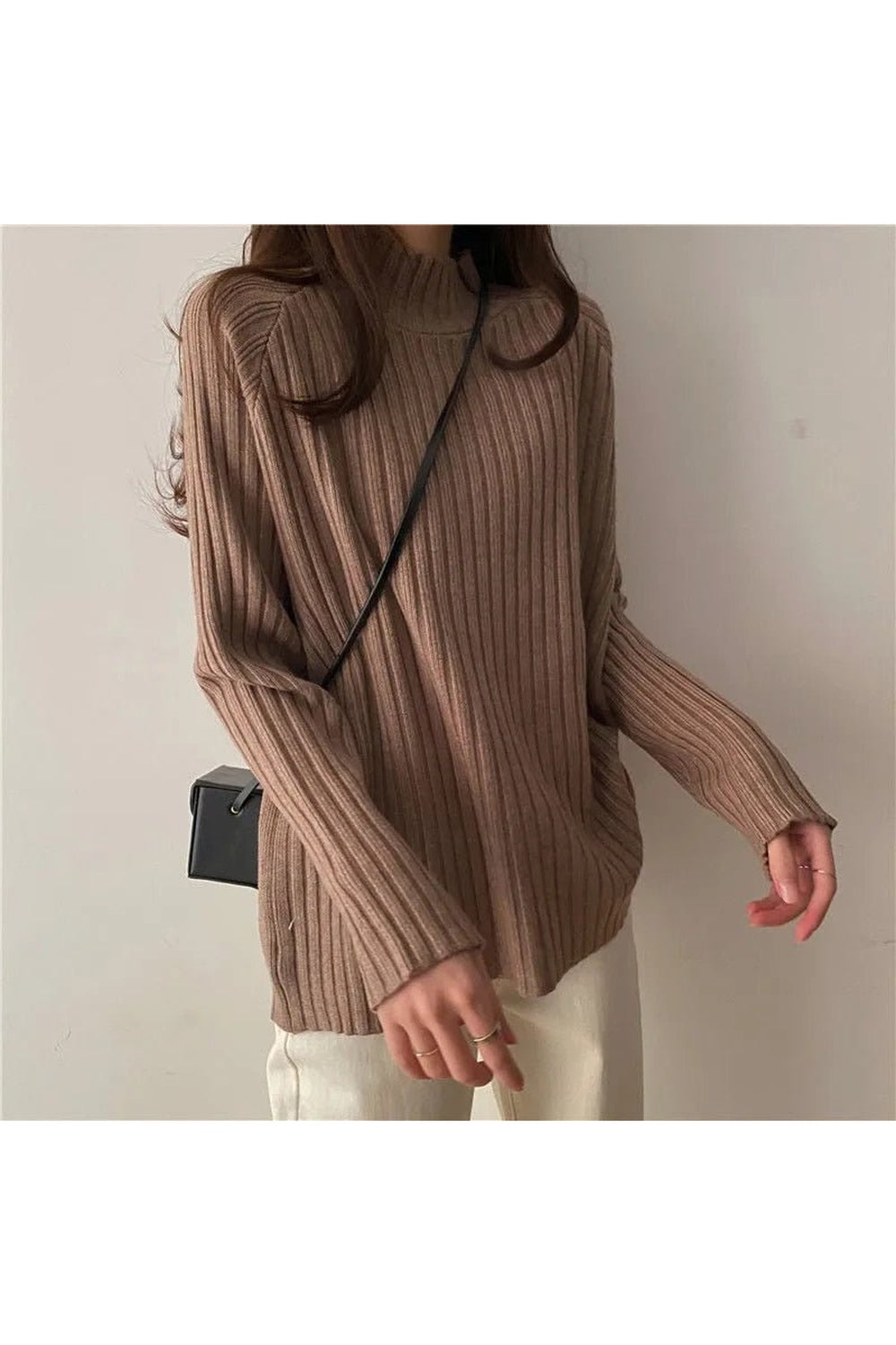 Fall Turtleneck Solid Office Sweater