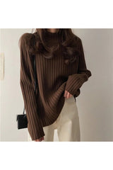 Fall Turtleneck Solid Office Sweater