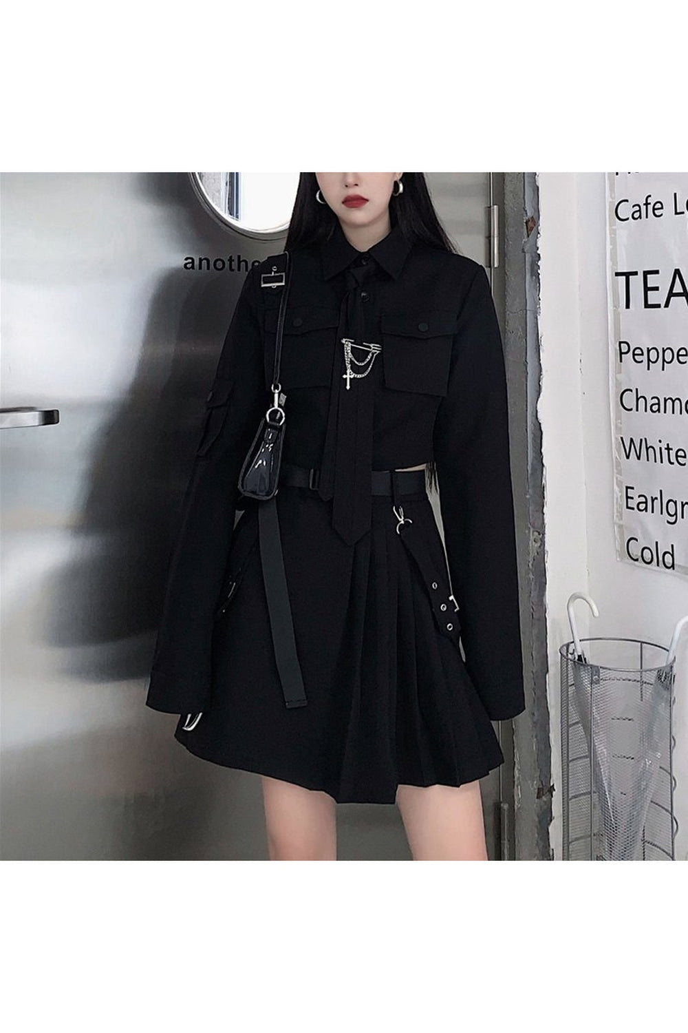 Two-piece Goth Punk Style Suit Set