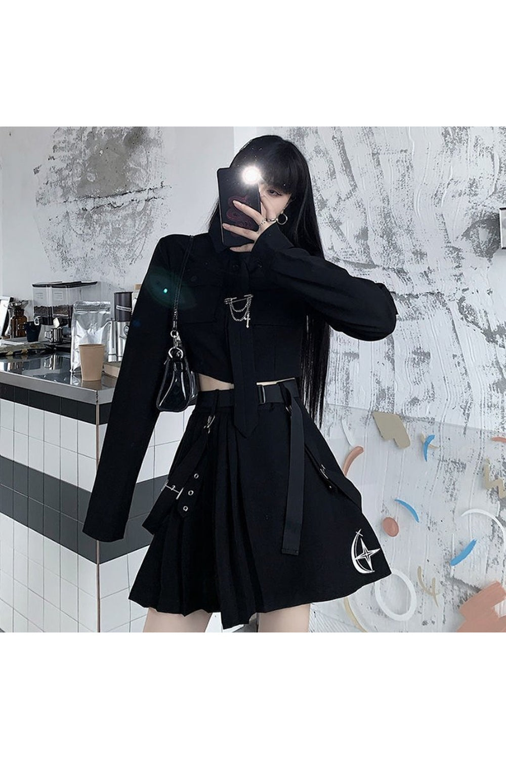 Two-piece Goth Punk Style Suit Set