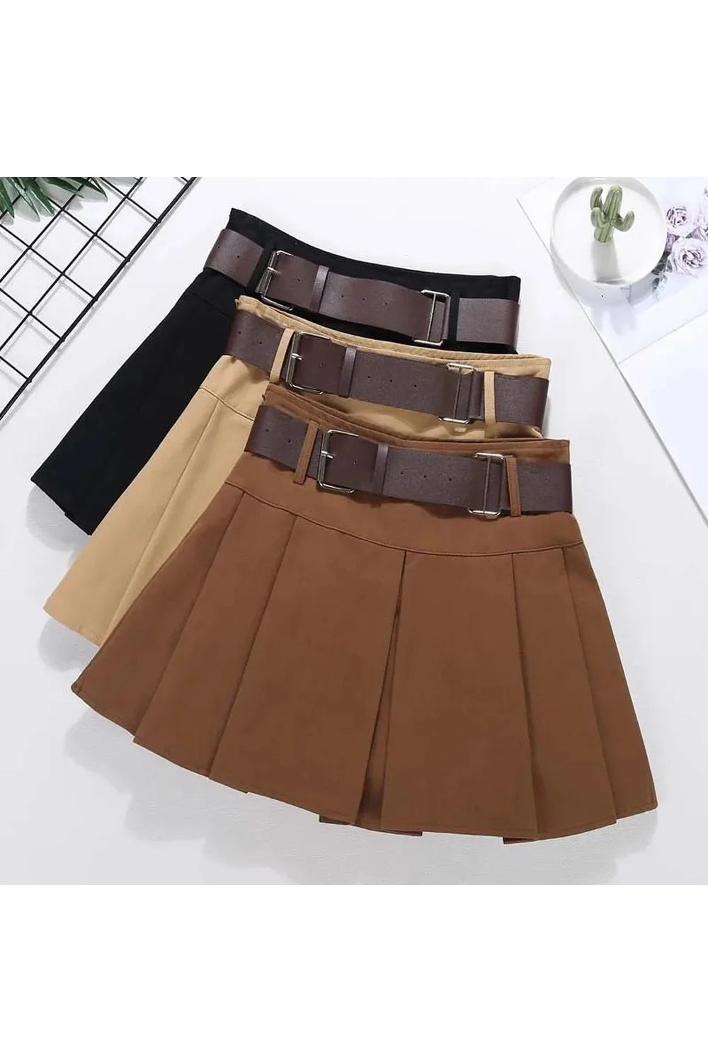 Utility Belted Mini Skirt