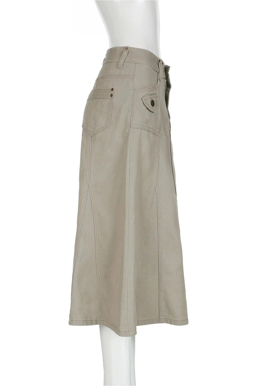 Utility Cargo Maxi Skirt