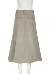 Utility Cargo Maxi Skirt