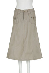 Utility Cargo Maxi Skirt