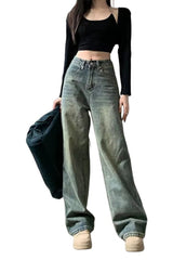 Fall Vintage 90s Baggy Straight Jeans