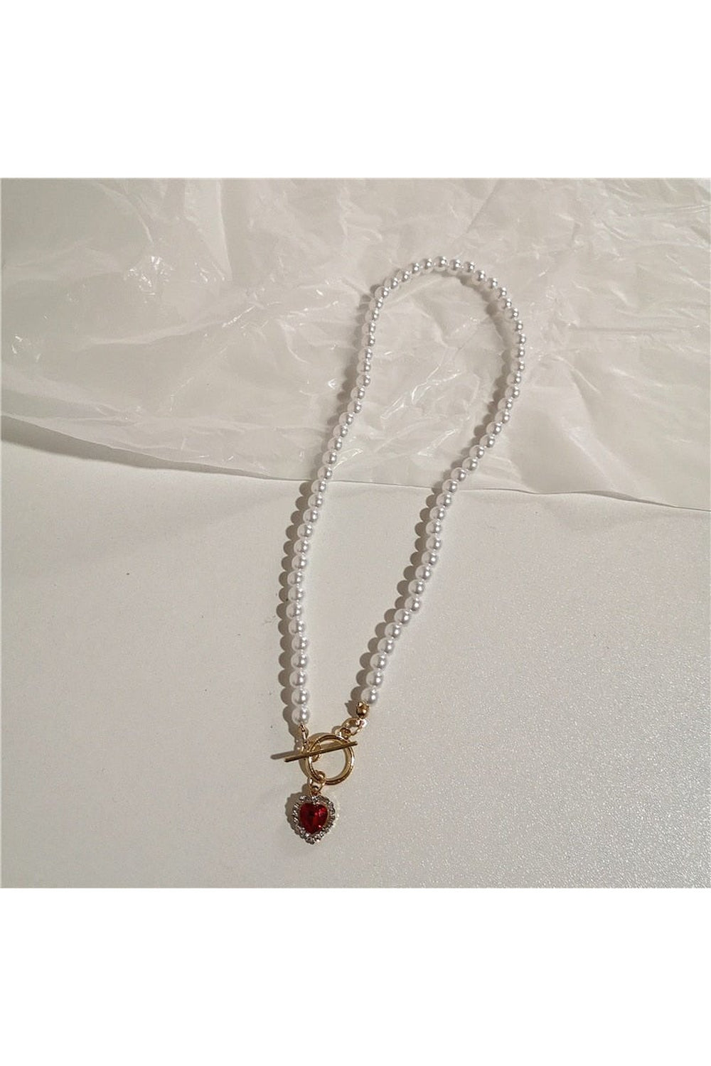 Collier vintage esthétique en forme de cœur