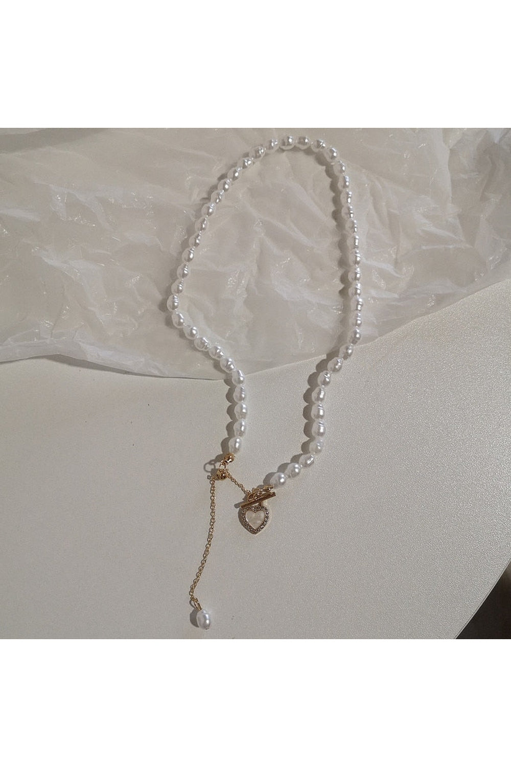 Collier vintage esthétique en forme de cœur