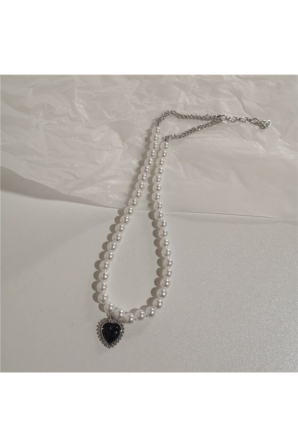 Collier vintage esthétique en forme de cœur