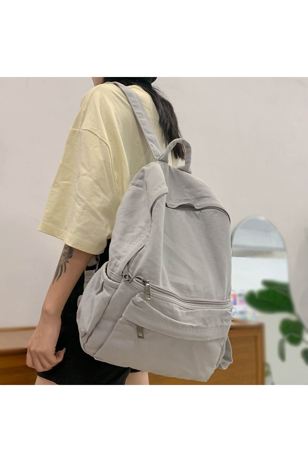 Vintage  Backpack Canvas Female Laptop