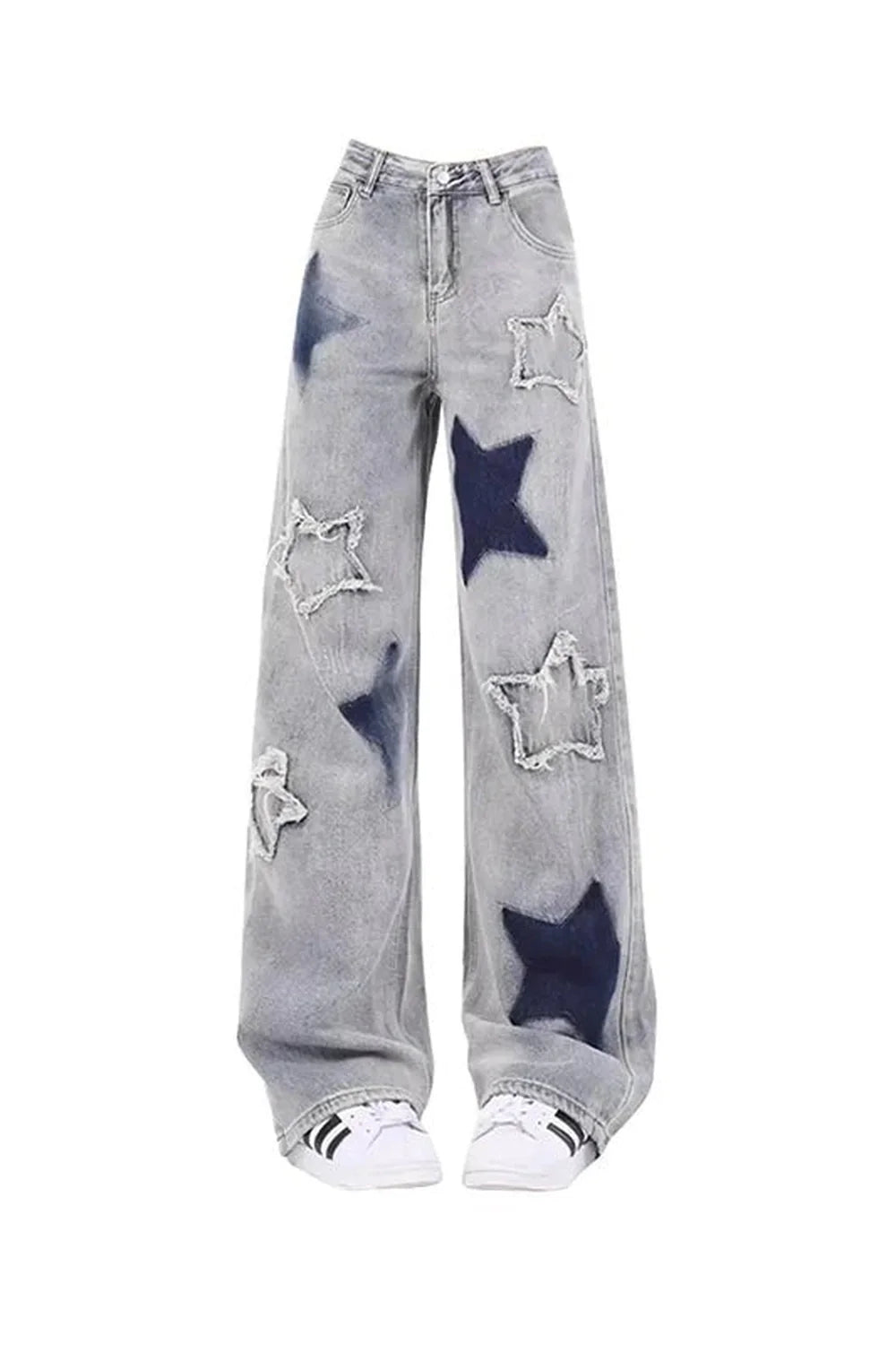 Fall Acubi Blue Star High Waist Jeans