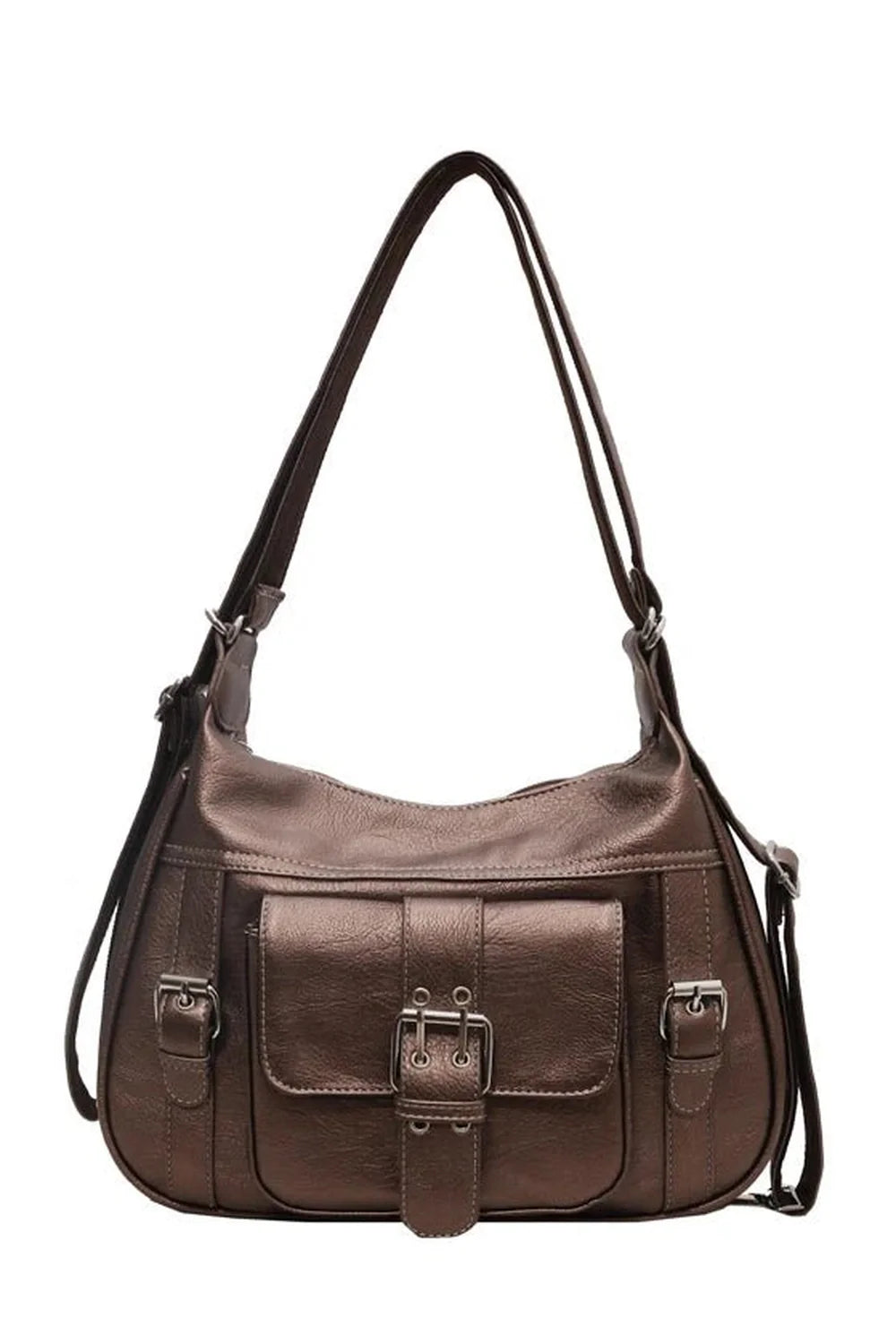 Vintage Buckled Satchel Bag