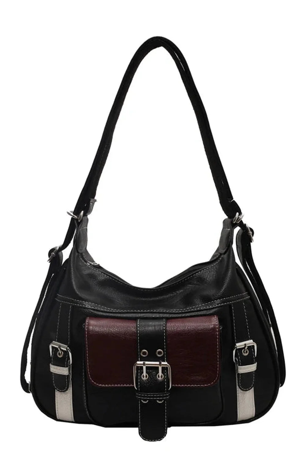 Vintage Buckled Satchel Bag