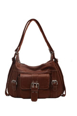 Vintage Buckled Satchel Bag