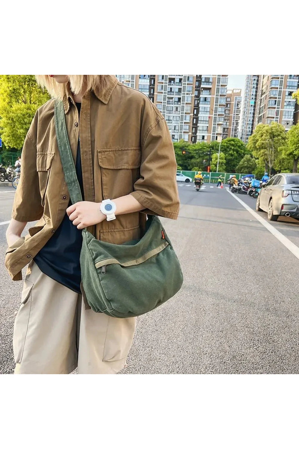 Vintage Canvas Korean Messenger Handbag