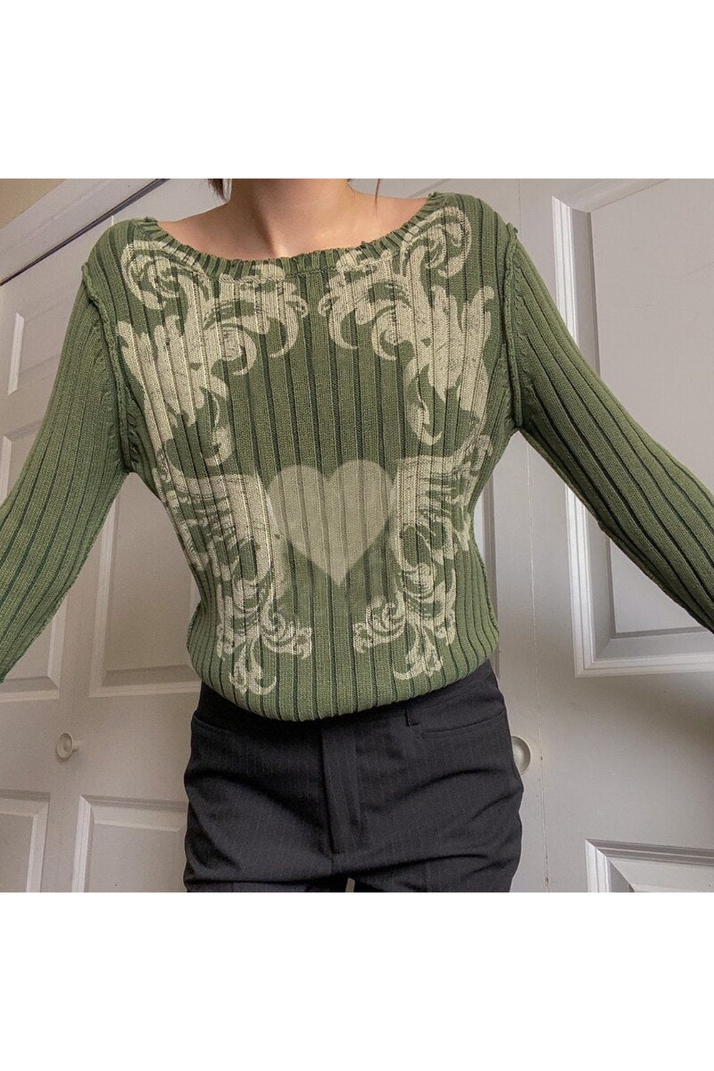 Fall Vintage  Casual Knit Sweater