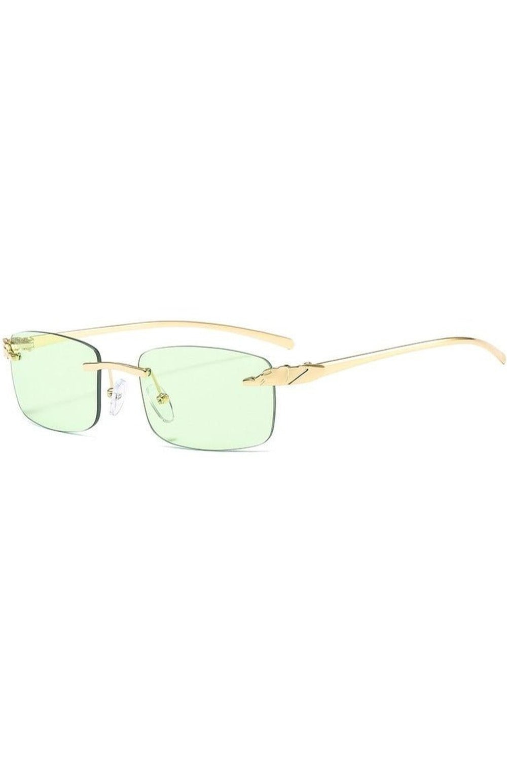 Vintage Clear Lens Rimless Sunglasses