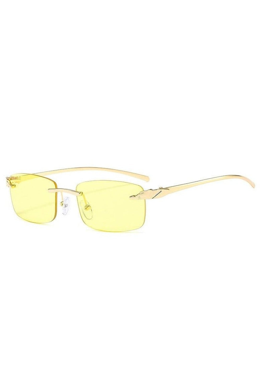 Vintage Clear Lens Rimless Sunglasses