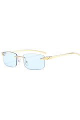 Vintage Clear Lens Rimless Sunglasses