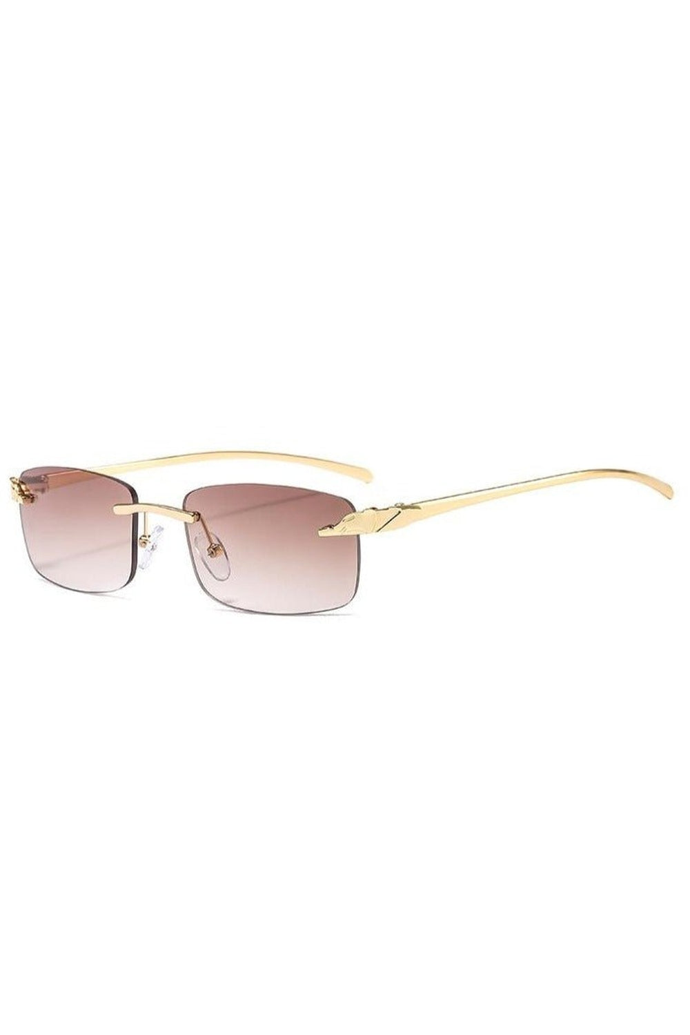 Vintage Clear Lens Rimless Sunglasses