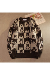 Fall Vintage Cute Bear Sweater