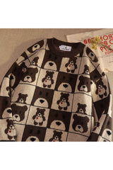 Fall Vintage Cute Bear Sweater