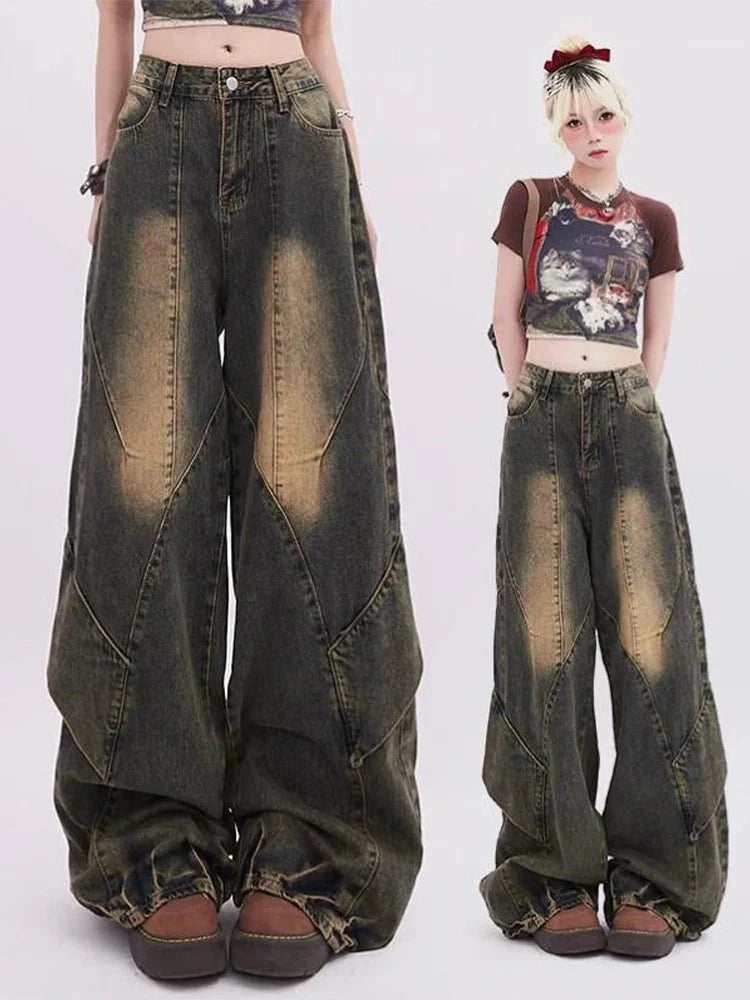 Vintage Fade Patchwork Jeans