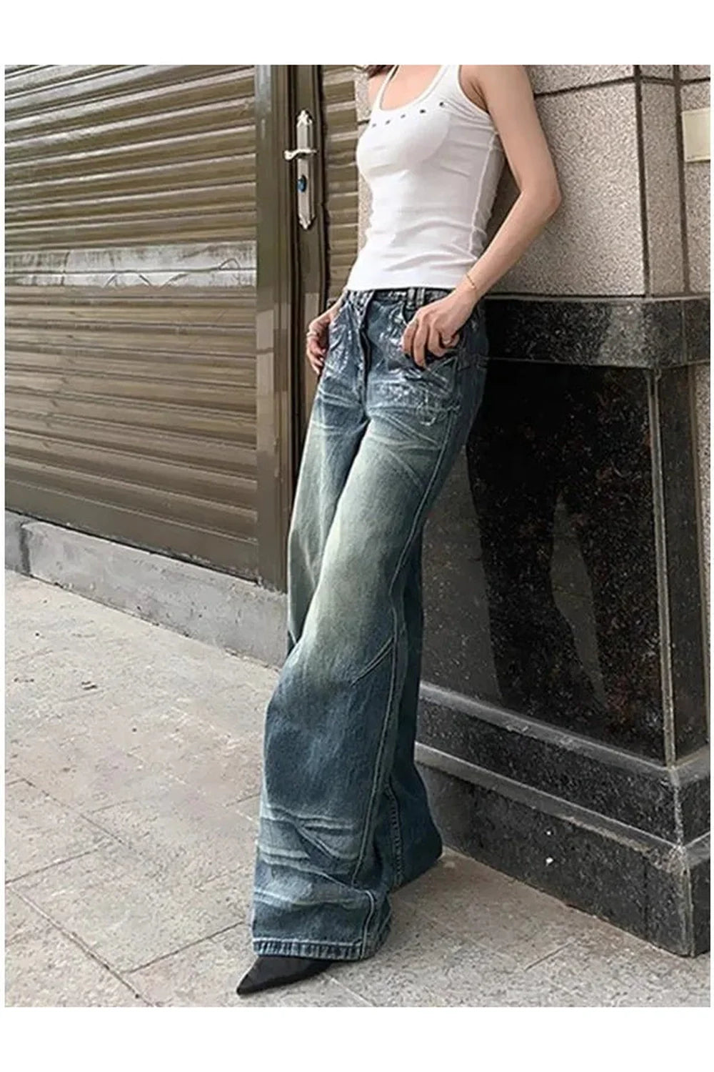 Vintage Fade Wide-Leg Jeans