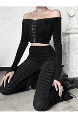 Vintage Schlaghose im Gothic-Stil
