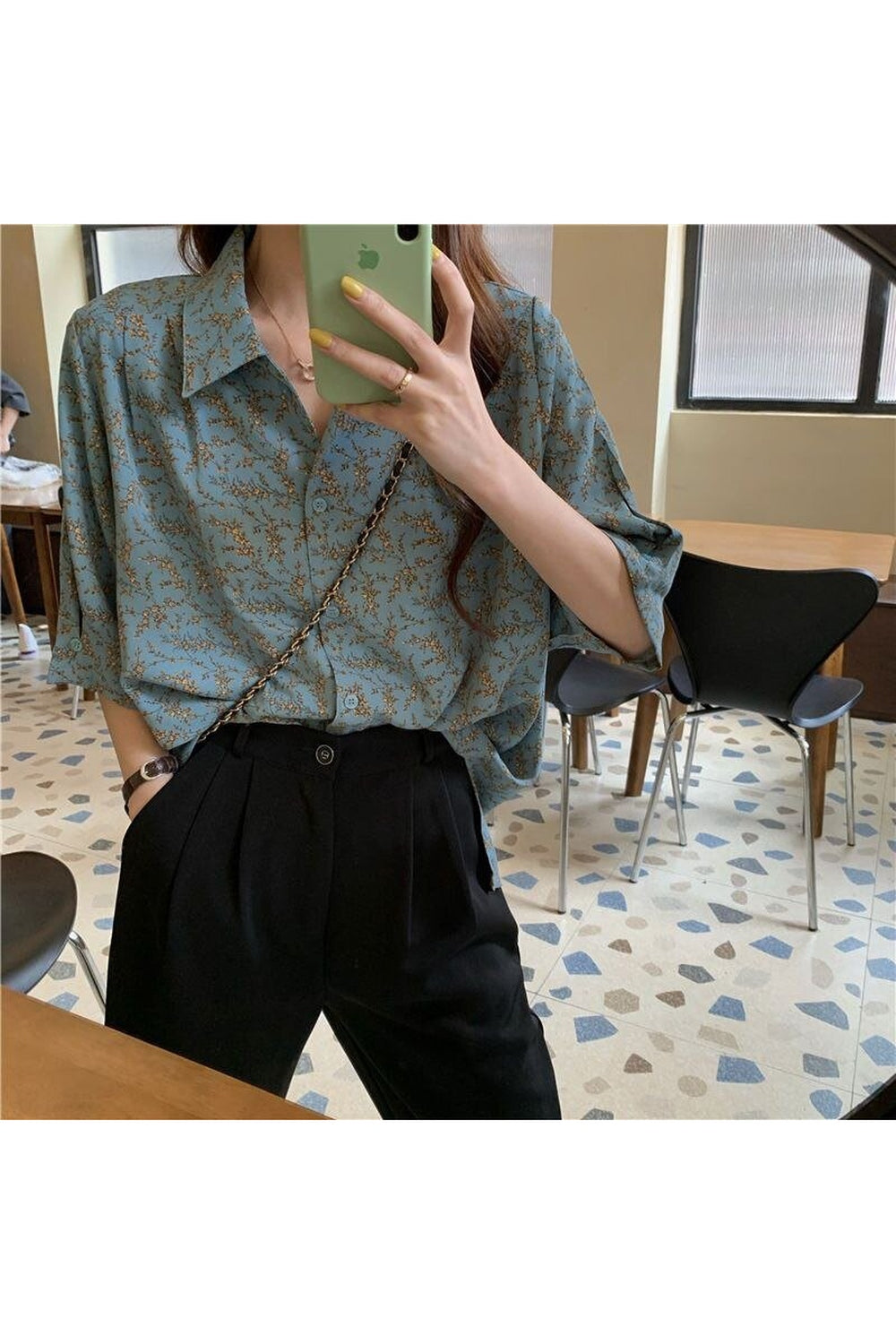 Chemisier à imprimé floral vintage