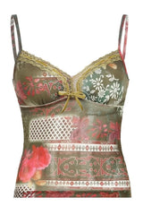 Vintage Floral Tie Cami Top
