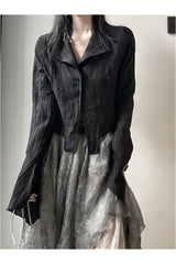 Vintage Gothic Schwarzes Hemd