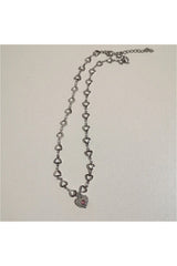 Vintage Goth Heart Chain Necklace