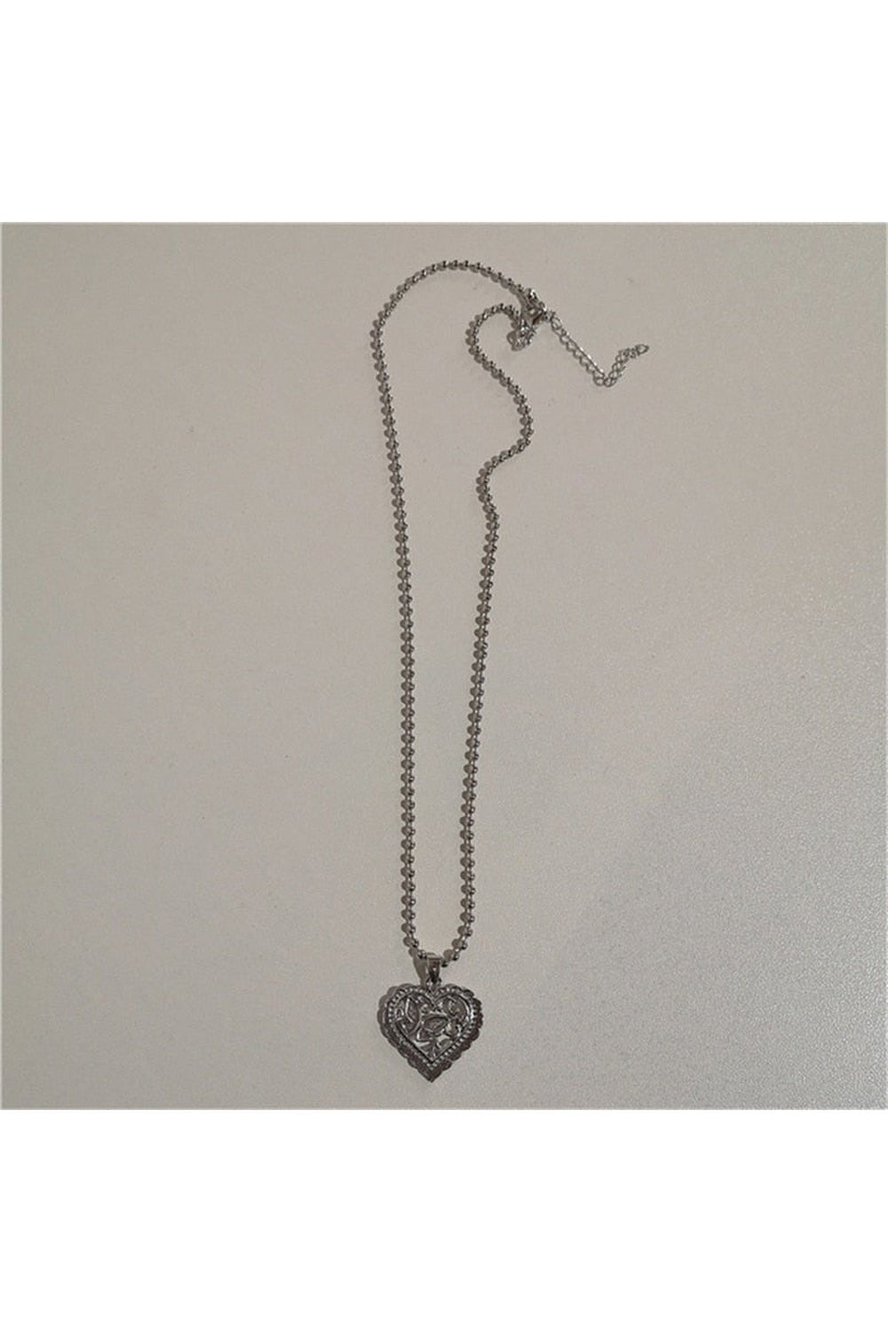 Vintage Goth Heart Chain Necklace