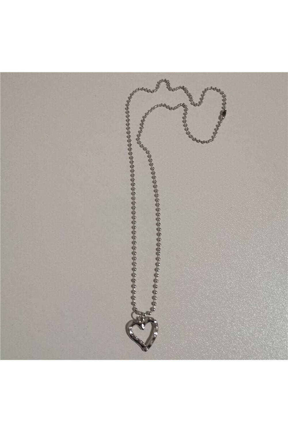 Vintage Goth Heart Chain Necklace