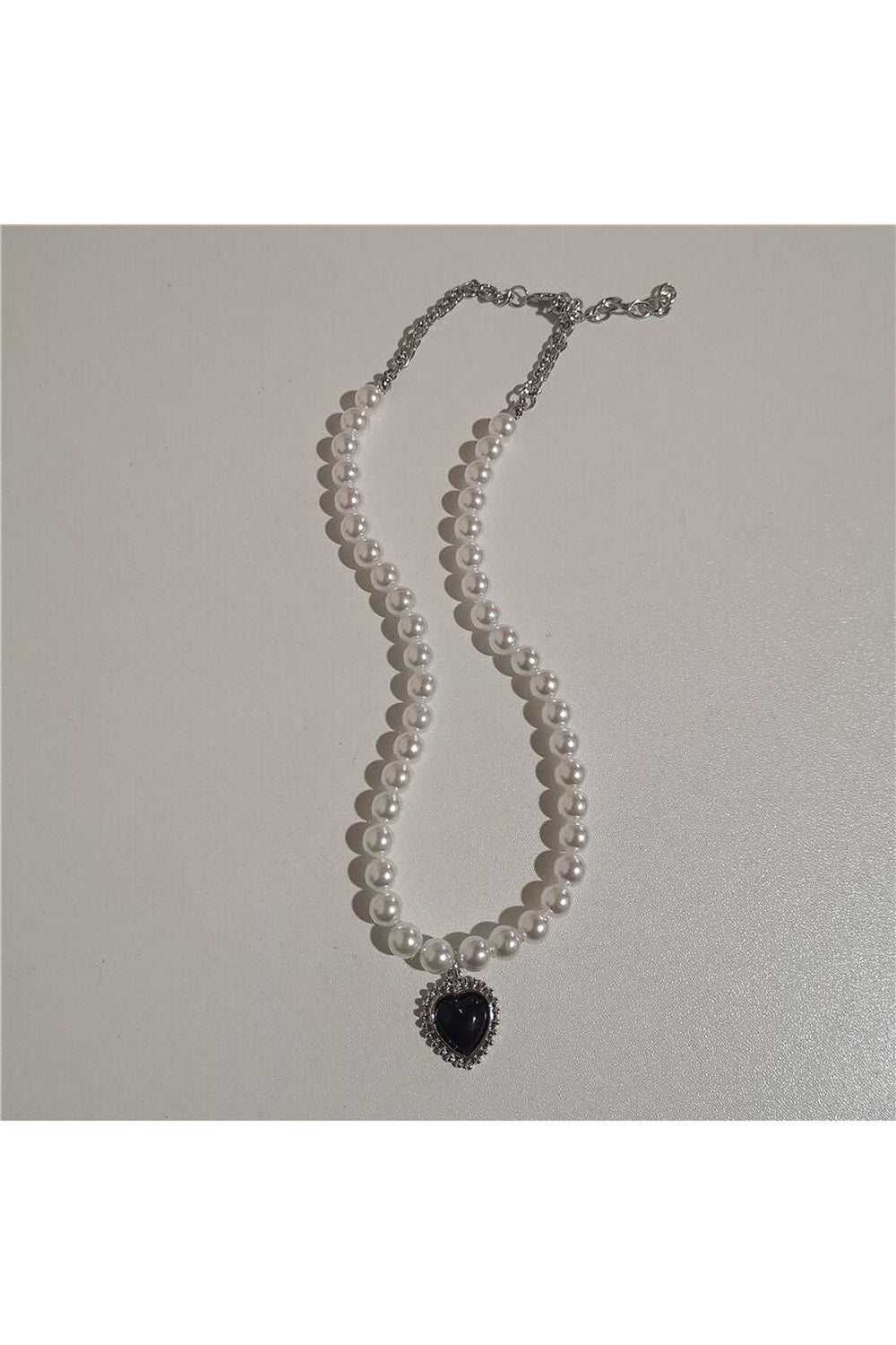 Vintage Goth Heart Chain Necklace