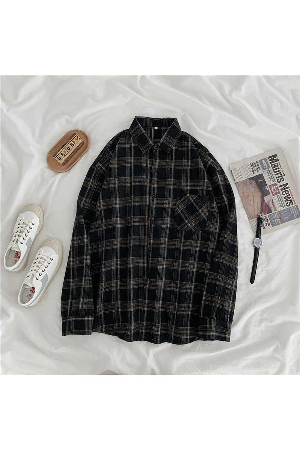 Vintage Grunge Plaid Shirt