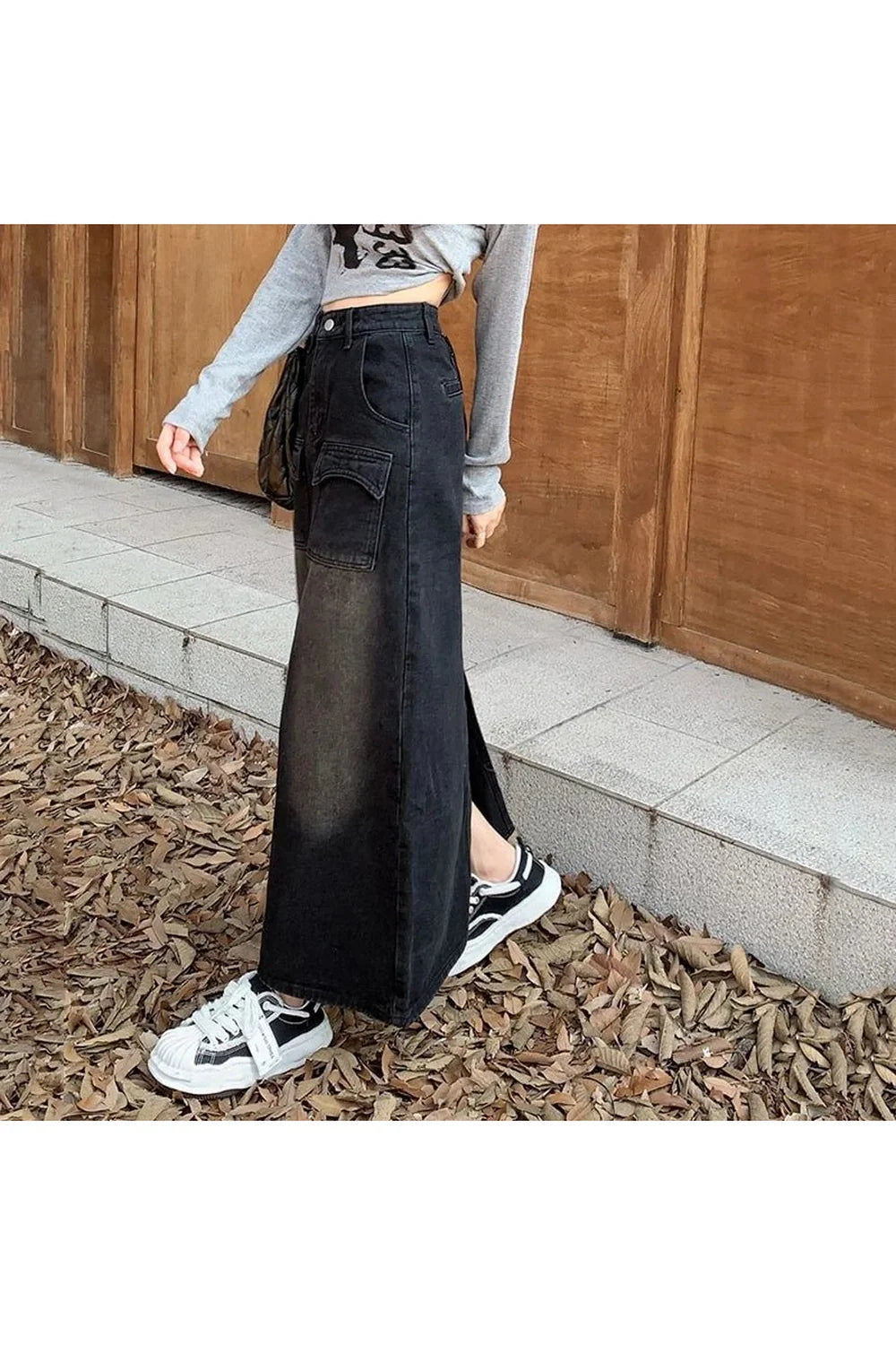 Vintage Jeansrock mit hoher Taille
