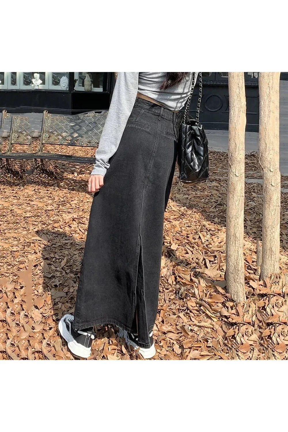 Vintage Jeansrock mit hoher Taille