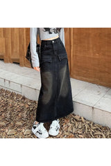 Vintage Jeansrock mit hoher Taille