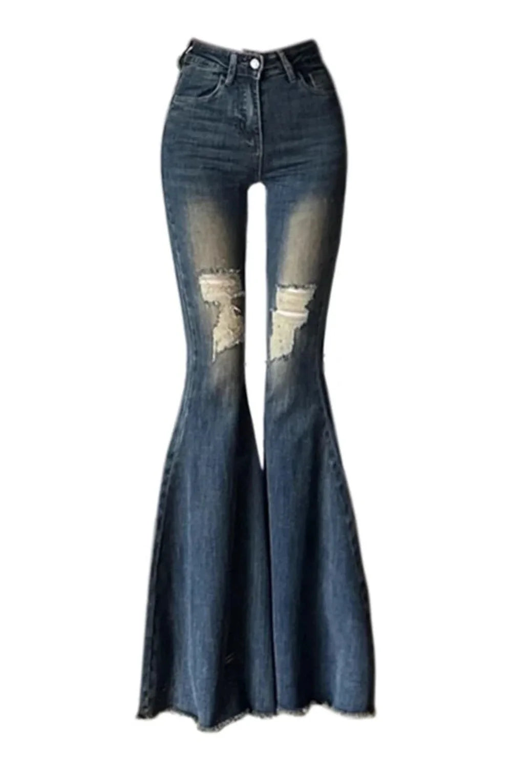 Fall Vintage High-Waist Flare Jeans