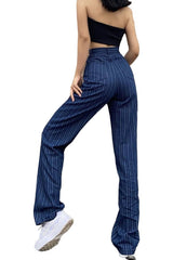 Fall Vintage High Waist Straight Jeans