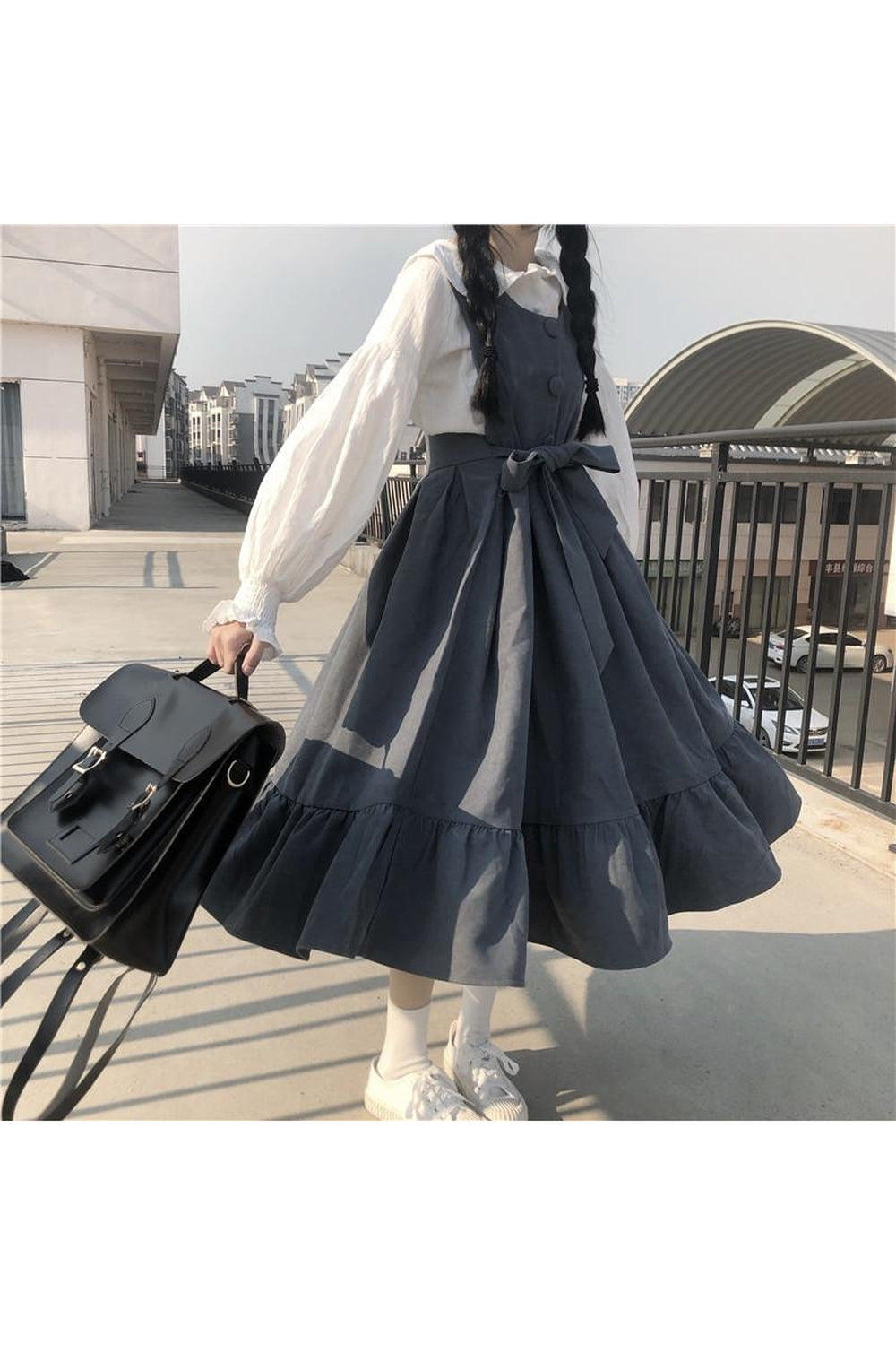 Vintage Kawaii Style Dark Dress