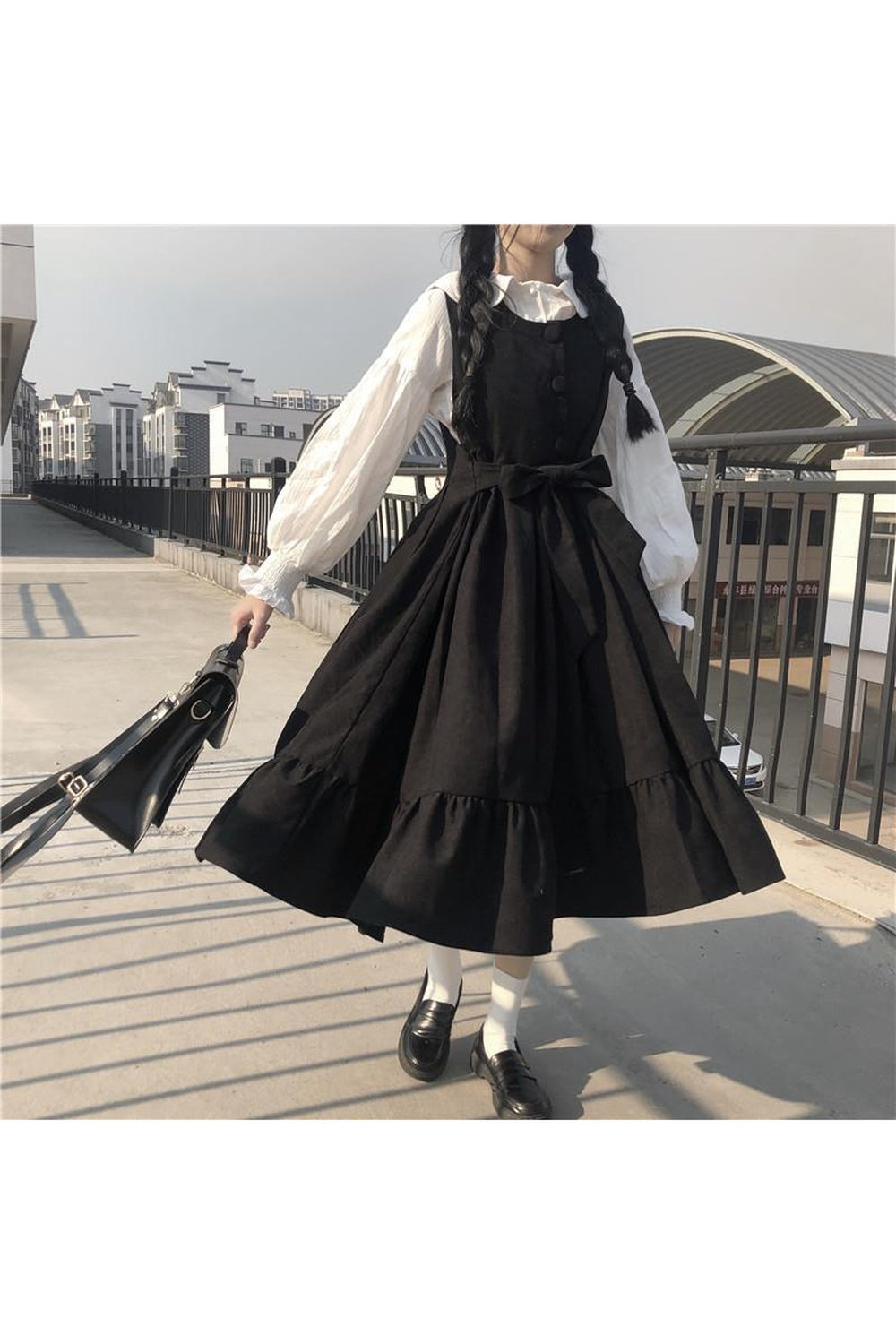 Vintage Kawaii Style Dark Dress