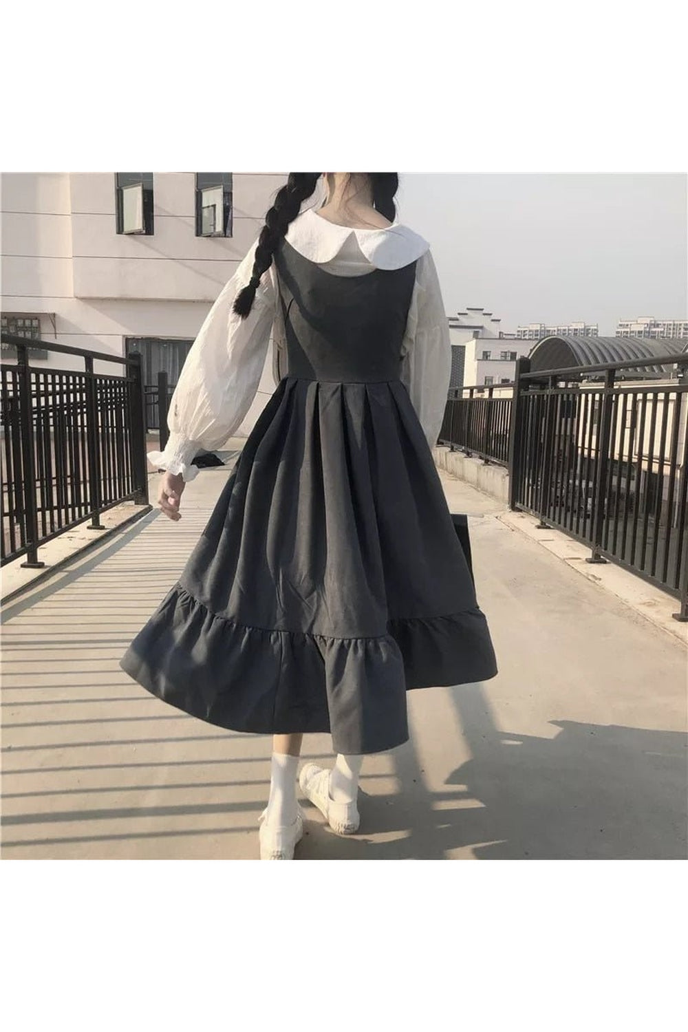 Vintage Kawaii Style Dark Dress