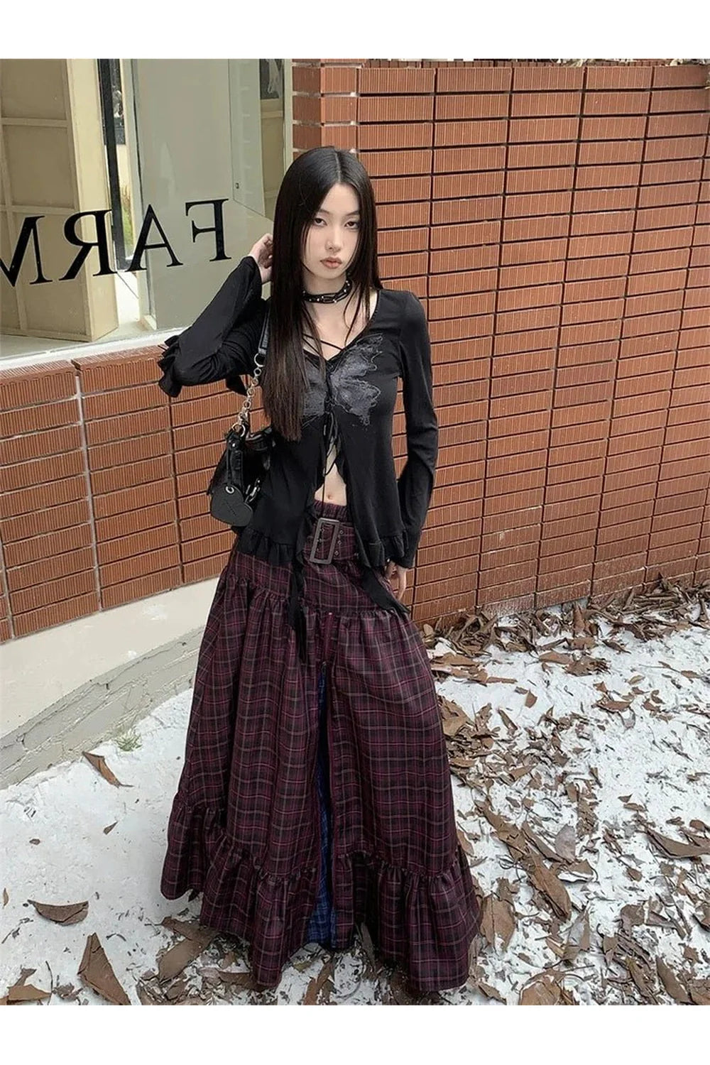 Vintage Plaid A-Line Skirt