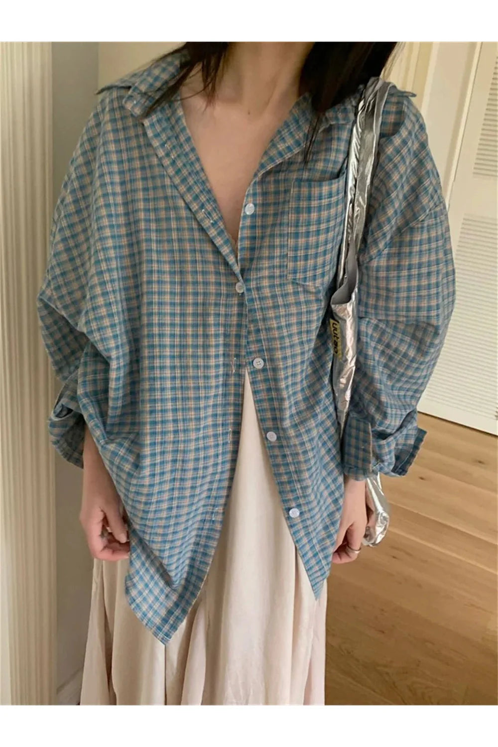 Vintage Plaid Oversized Shirt