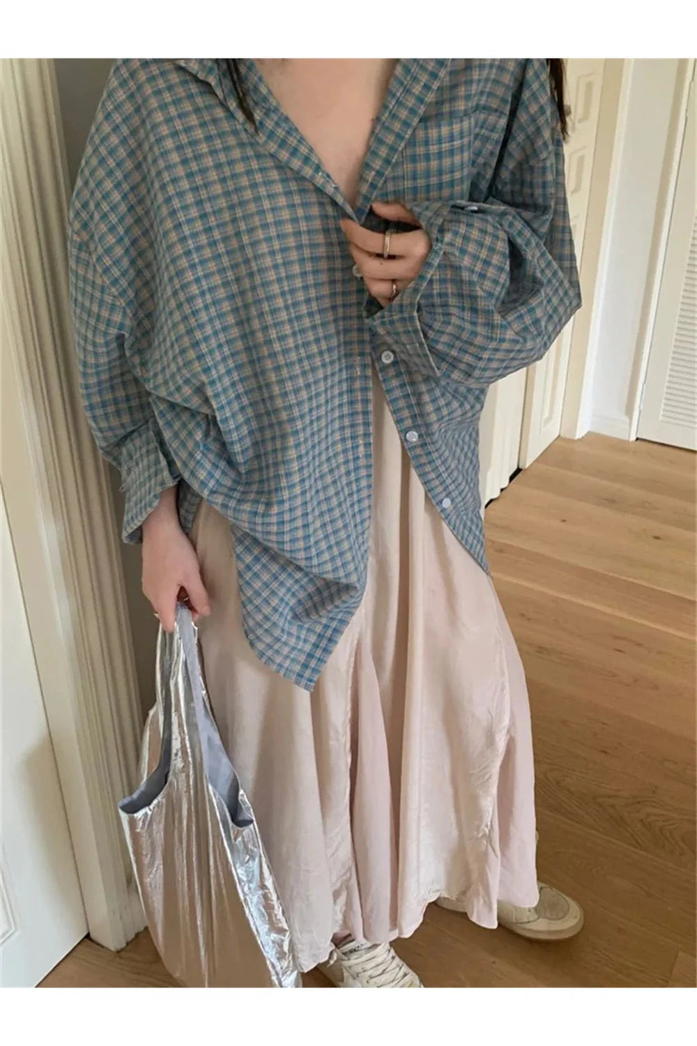 Vintage Plaid Oversized Shirt