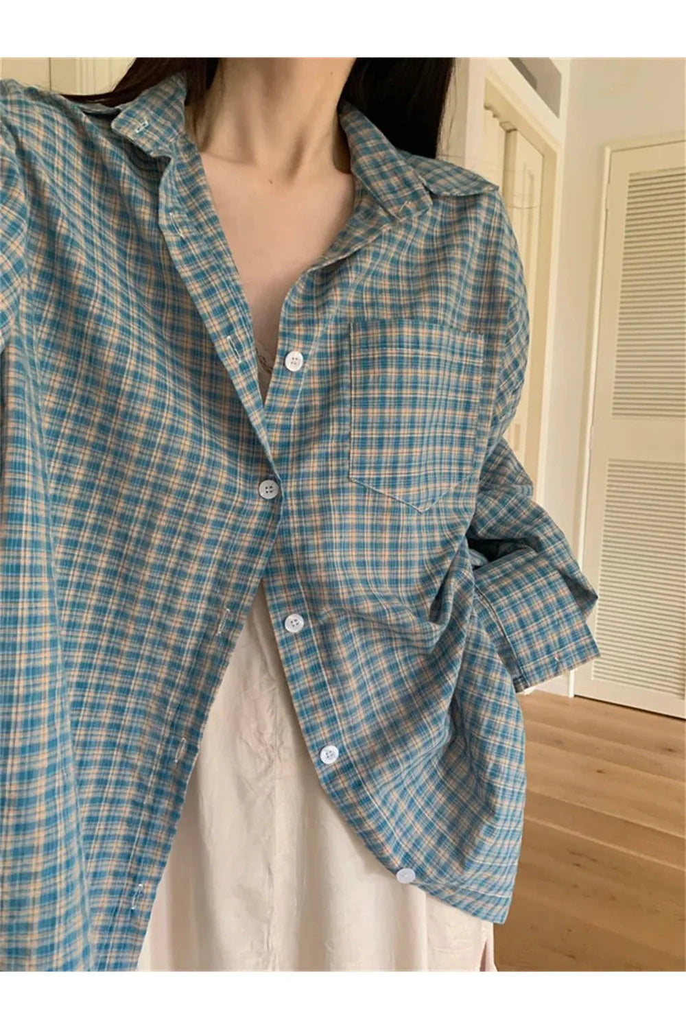 Vintage Plaid Oversized Shirt